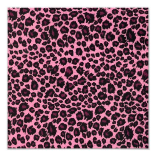Girl Pink Leopard Cheetah Print Fotodruck (Vorne)