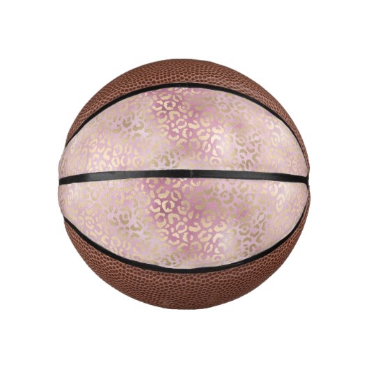 Girl Pink Leopard Print Mini Basketball (Vorderseite)