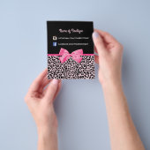 Girl Pink Leopard Print Niedlich Bow Beauty Boutiq Flyer (Gruppe)