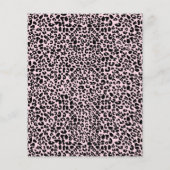 Girl Pink Leopard Print Niedlich Bow Boutique Pric Flyer (Hinten)