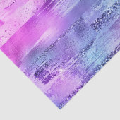 Girl Pink Lila Aqua Glitzy Meerjungfrau Streifen Seidenpapier (Detail)