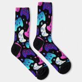 Girl Pink Lila Cartoon Video Game Socken (Rechts)