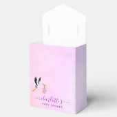 Girl pink lila Rose Goldstorch Babydusche Geschenkschachtel (Geöffnet)