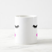 Girl-Pink-Lippen und -Leine Kaffeetasse (Mittel)