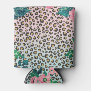 Girl Pink Mint Ombre Glitzer Leopard Print Dosenkühler