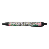 Girl Pink Minze Ombre Bloral Glitzer Leopard Print Kugelschreiber (Unterseite)