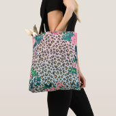 Girl Pink Minze Ombre Bloral Glitzer Leopard Print Tasche (Von Nahem)