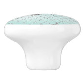 Girl Pink Minze Silver Glitzer Mermaid Keramikknauf (Seitenansicht)