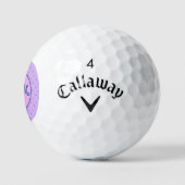 Girl Pink Monogram Golf Balls Golfball (Logo)
