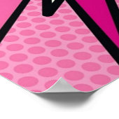 GIRL Pink Niedliches Comic Buch Spaß Superhero Gra Poster (Ecke)