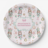 Girl Pink Nutcracker Geburtstag Pappteller (Vorderseite)