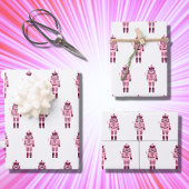 Girl Pink Nutcracker Weihnachtsfeiertage Geschenkpapier Set