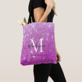 Girl Pink Ombre Glitzer Monogram Name Tasche (Von Nahem)