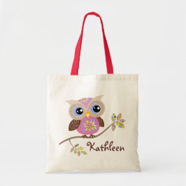 Girl Pink Owl Budget Tasche