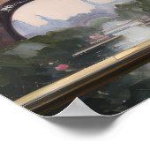 Girl Pink Pariser Schwarzer Girl Poster (Ecke)