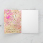 Girl Pink Peach Glam Gold Leopard Print Card Karte (Innenseite)