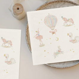 Girl Pink Princess Ballerina Geburtstagsparty Serviette