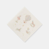 Girl Pink Princess Ballerina Geburtstagsparty Serviette (Ecke)