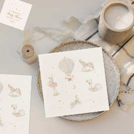 Girl Pink Princess Fairytale Ballerina Babydusche Serviette