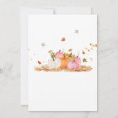 Girl Pink Pumpkin Truck Fall Birthday  Einladung (Rückseite)