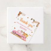 Girl Pink Pumpkin Truck Fall Birthday Square Geschenkanhänger (Beispiel)