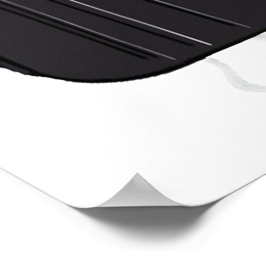 Girl Pink Race Car mit karierte Flagge Poster (Ecke)