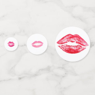 Girl Pink Red Kiss Lipstick Junggeselinnen-Abschie Konfetti