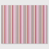 Girl Pink Red Wide Horizontal Streifen Muster Geschenkpapier (Flach)