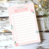 Girl-Pink-Rose Personalisiert zu führen Post-it Klebezettel