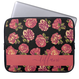 Girl Pink Roses in Bloom Laptop Schläfchen Laptopschutzhülle