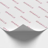 Girl-Pink-Sparkle-Glitzer-Zitat Geschenkpapier (Ecke)