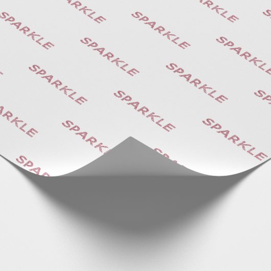 Girl-Pink-Sparkle-Glitzer-Zitat Geschenkpapier (Ecke)