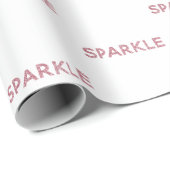 Girl-Pink-Sparkle-Glitzer-Zitat Geschenkpapier (Rolleneckpunkt)