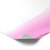 Girl Pink Tinte Christening Taufe Willkommen Poster (Ecke)