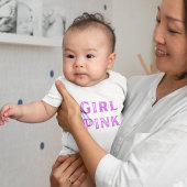 Girl Pink und Pink Dra Gon - Comic Style Dragon Baby Strampler