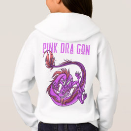 Girl Pink und Pink Dra Gon - Comic Style Dragon Hoodie