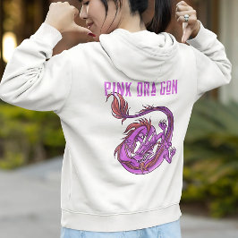 Girl Pink und Pink Dra Gon - Comic Style Dragon Hoodie