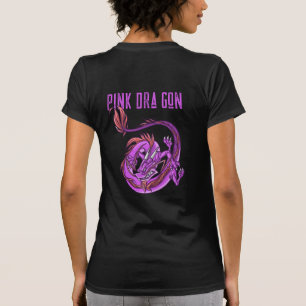 Girl Pink und Pink Dra Gon - Comic Style Dragon T-Shirt