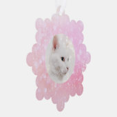 Girl-Pink-Urlaubsrahmen Ornament Karte (Rechts)