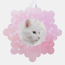 Girl-Pink-Urlaubsrahmen Ornament Karte