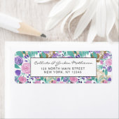 Girl Pink Violet Lila Gold Aquarellfarben Blume (Insitu)