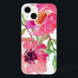 Girl Pink Watercolor Floral Pattern Case-Mate iPhone 14 Hülle<br><div class="desc">Dieses hübsche und feminine,  rosafarbene Blumenmuster zeichnet sich durch eine tiefe,  rosa Blume mit fließenden Zweigen aus,  die eine Touch Grün verleihen. Es verleiht Ihrem Smartphone einen trendigen und modischen Look.</div>