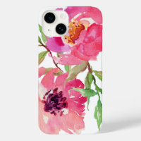 Girl Pink Watercolor Floral Pattern