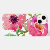 Girl Pink Watercolor Floral Pattern Case-Mate iPhone Hülle (Rückseite (Horizontal))