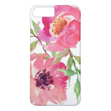 Girl Pink Watercolor Floral Pattern