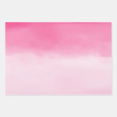 Girl Pink Watercolor Glitzy Sparkle Glitzer Geschenkpapier Set (Vorderseite 3)