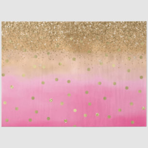Girl Pink Watercolor Gold Glitzer Glitz Confetti Seidenpapier