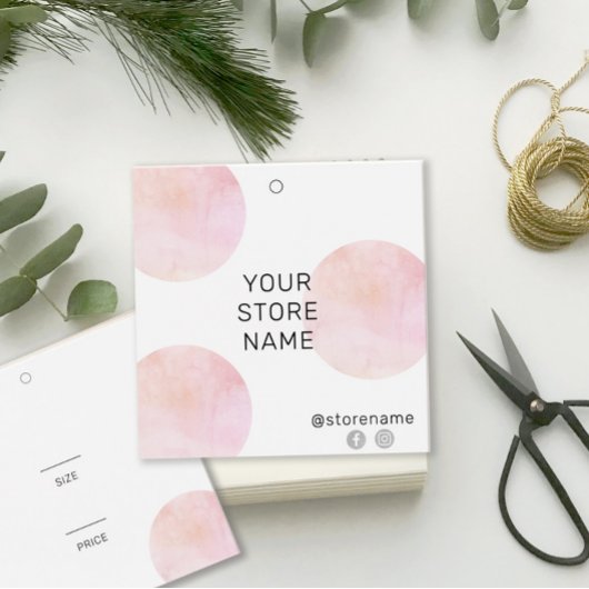 Girl Pink Watercolor Square Boutique Preis