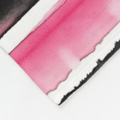 Girl Pink White Black Stripes Fleecedecke (Ecke)