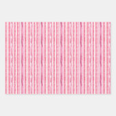 Girl Pink White Black Stripes Geschenkpapier Set (Vorderseite 2)